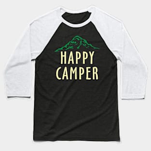 Happy Camper Camping Baseball T-Shirt